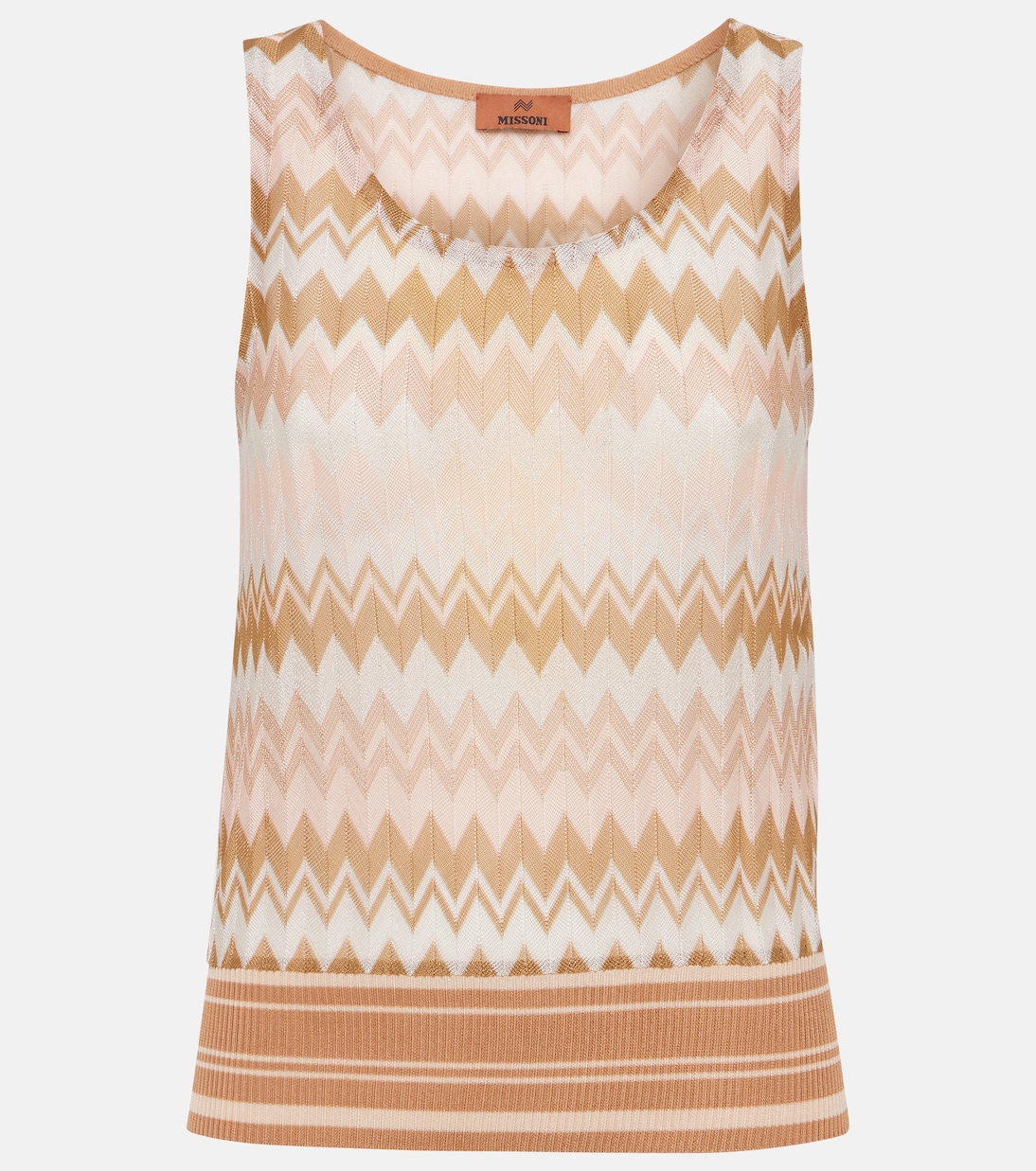 Zigzag metallic knit top in multicoloured - Missoni | Mytheresa