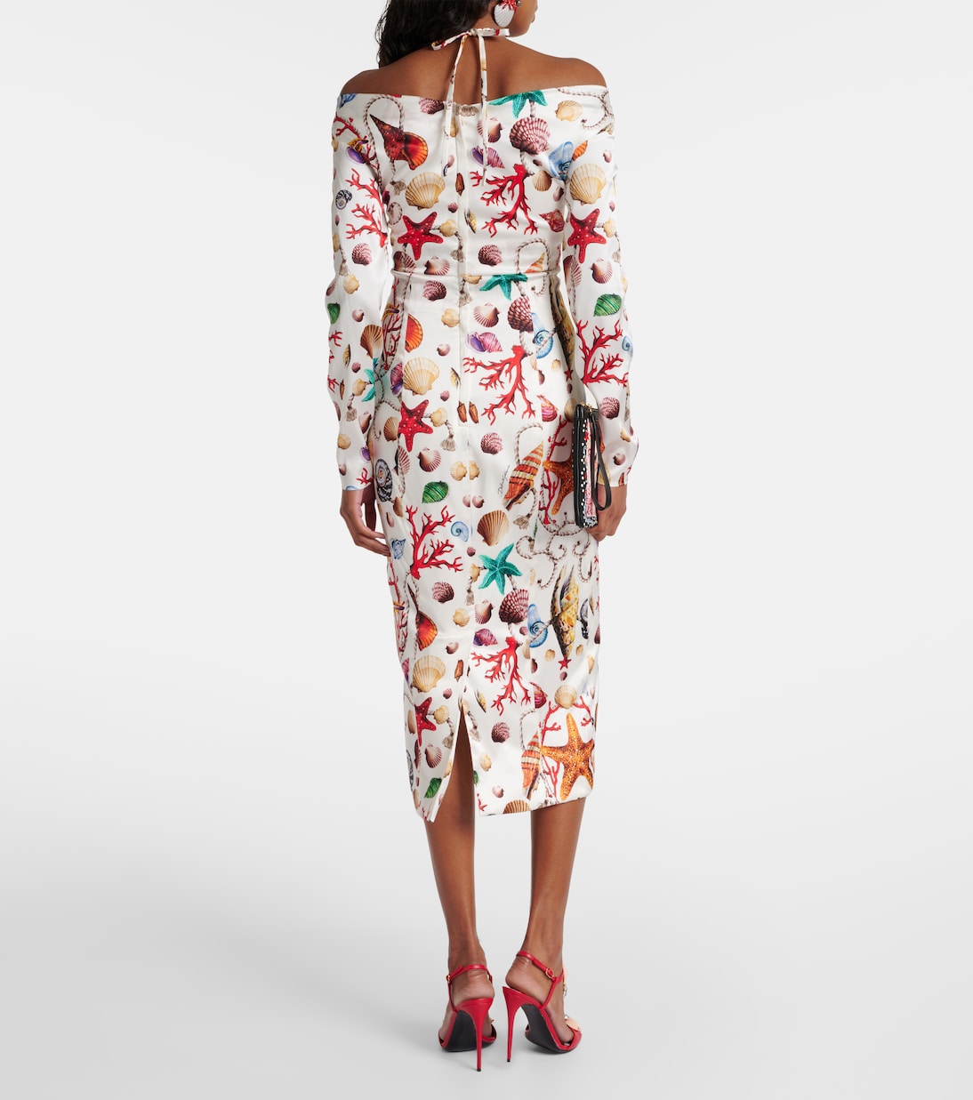 Robe midi Capri imprimée en soie mélangée | Dolce&Gabbana