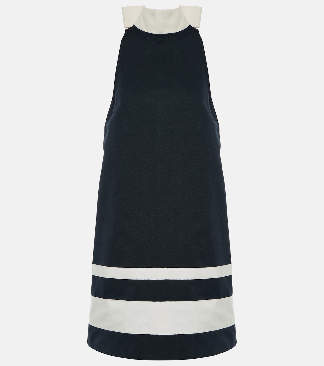 Vestido corto Finn de grogrén a rayas | Staud