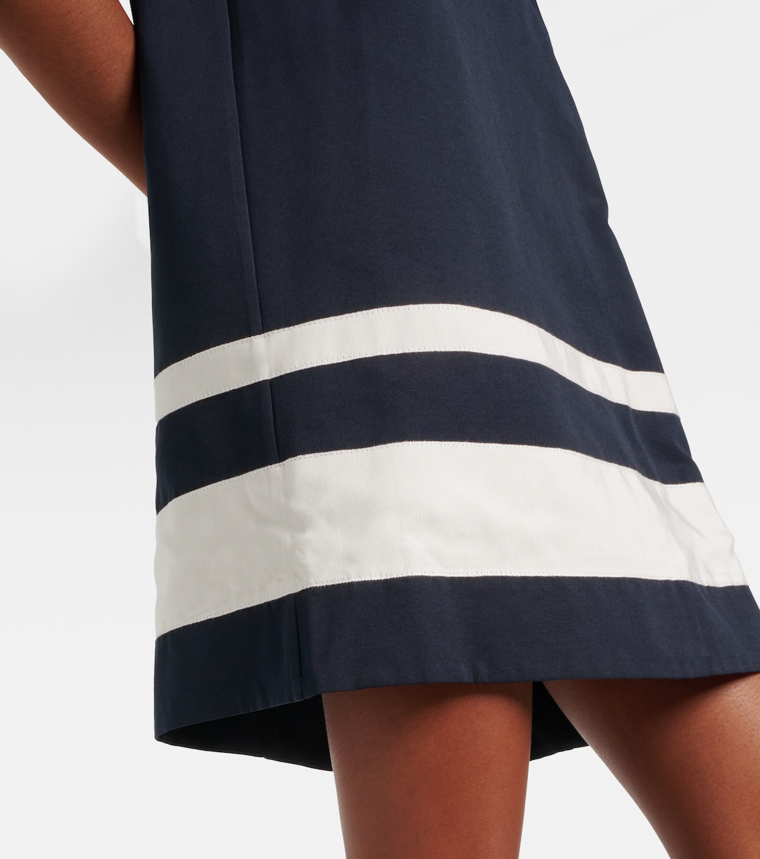 Vestido corto Finn de grogrén a rayas | Staud