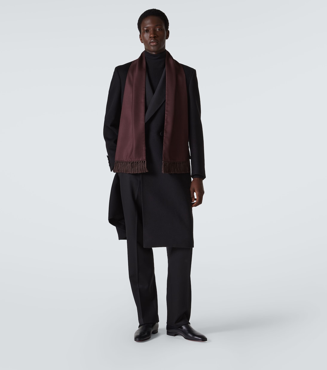 Fringed silk scarf | Loro Piana