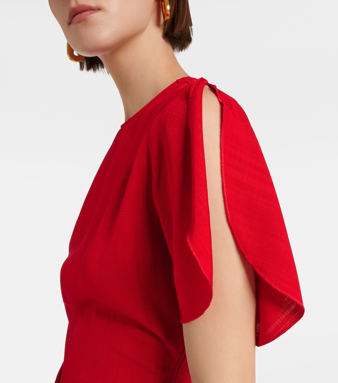 Abito midi con ruches | Victoria Beckham
