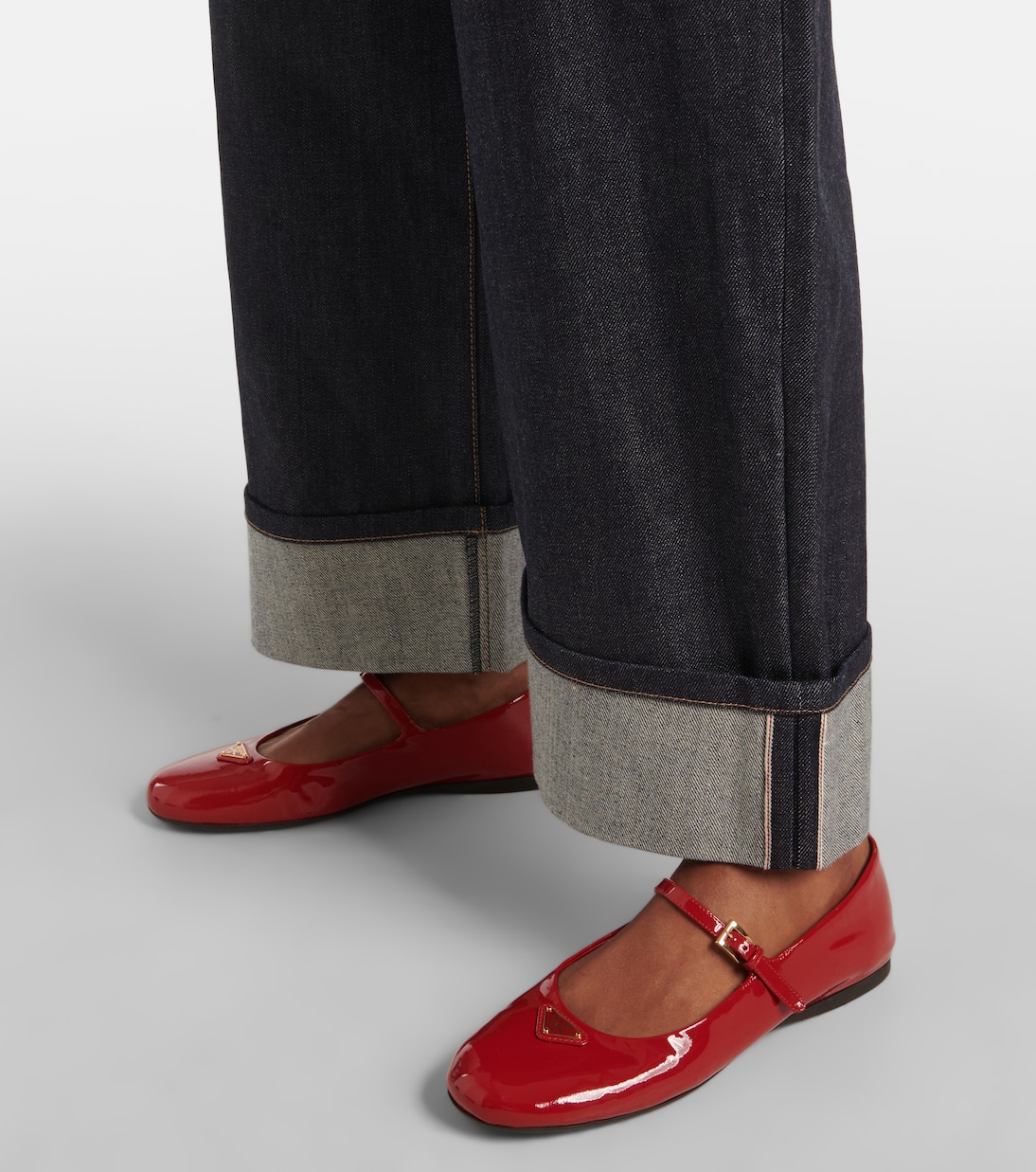 Mary-Jane-Ballerinas aus Lackleder | Prada
