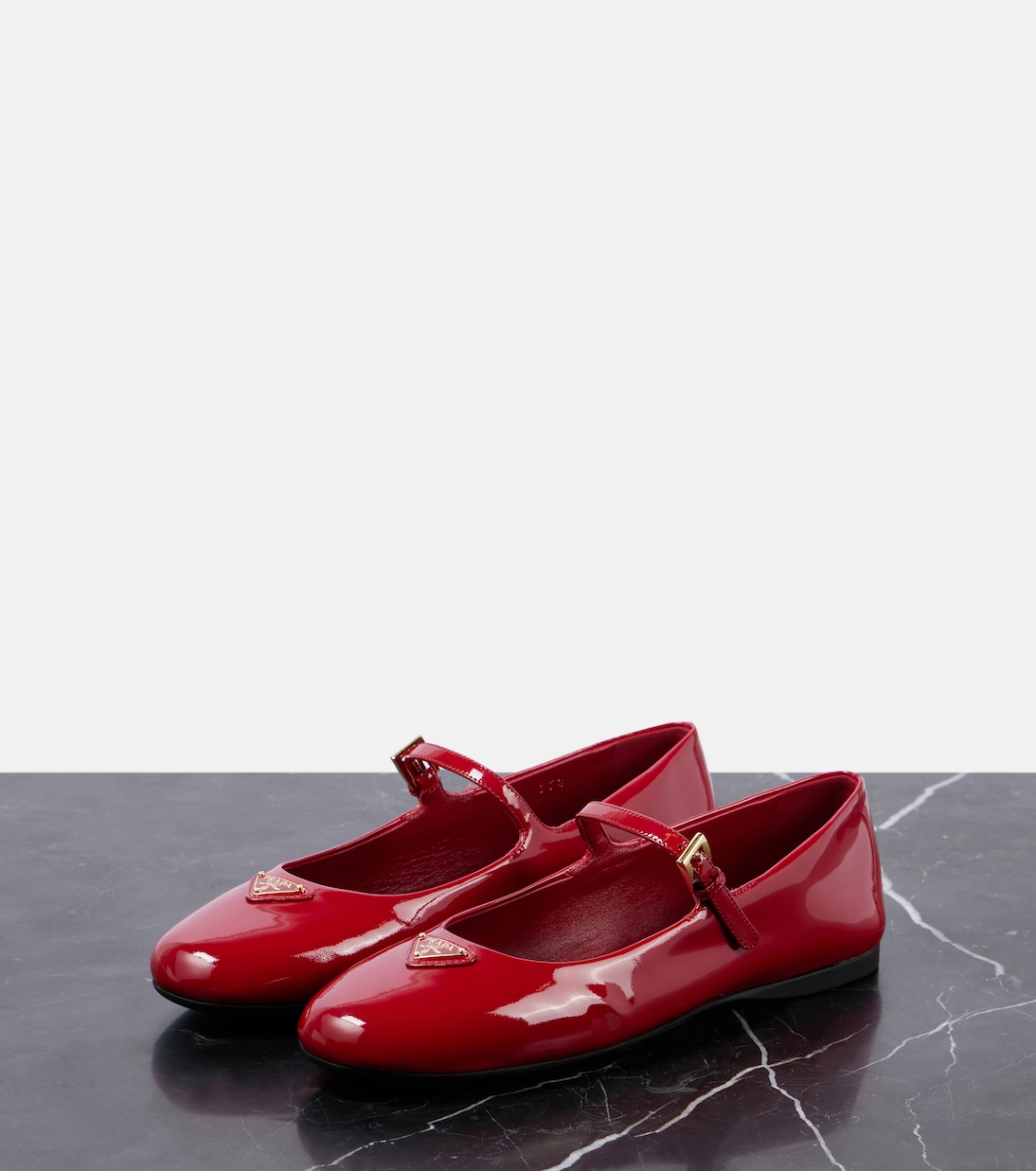 Mary-Jane-Ballerinas aus Lackleder | Prada