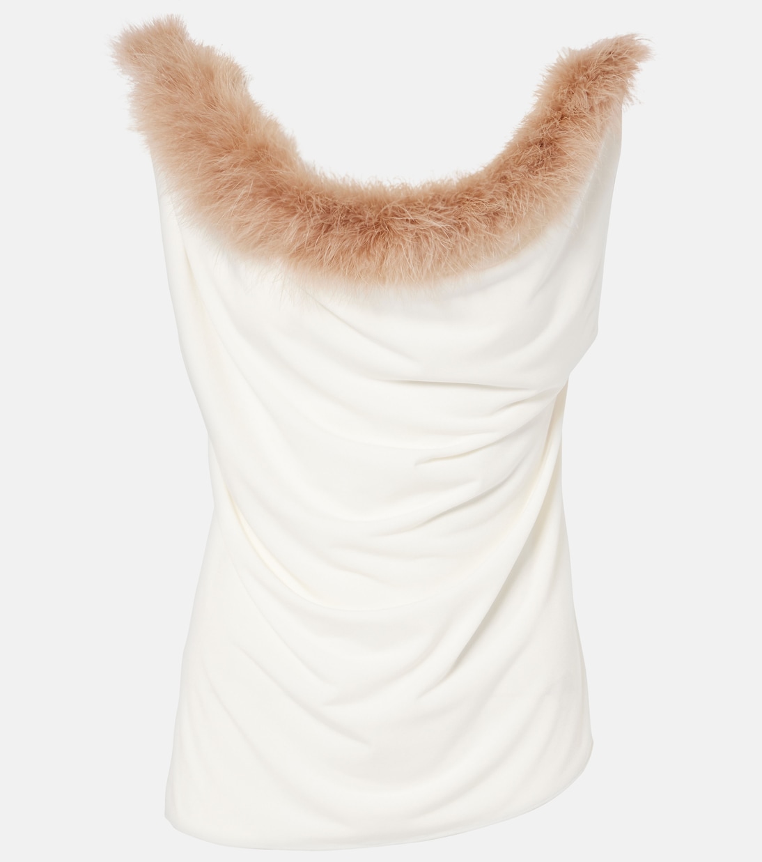 Top Boa in jersey con piume | Coperni