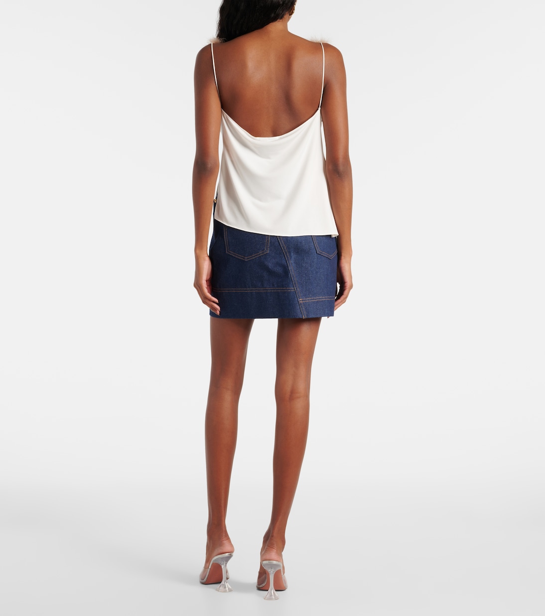 Top Boa in jersey con piume | Coperni