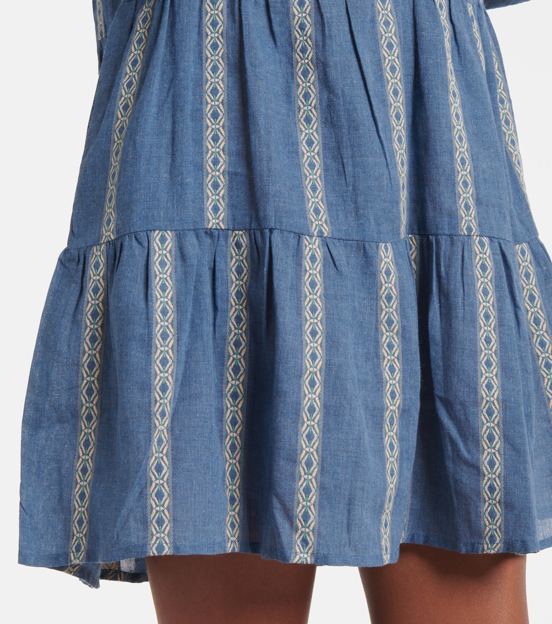 Abito corto Kaitlyn in jacquard di misto cotone | Velvet