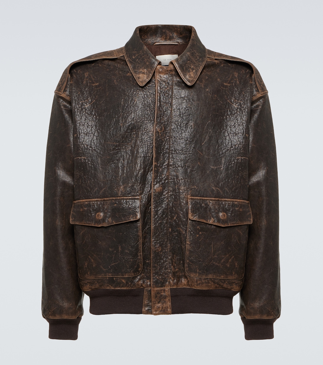 Distressed Lederjacke Orwell | The Row