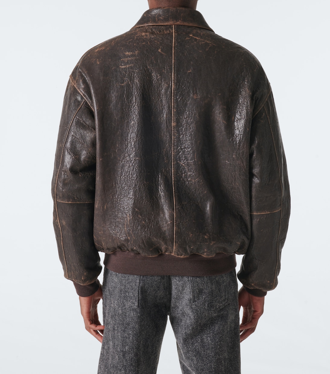 Distressed Lederjacke Orwell | The Row