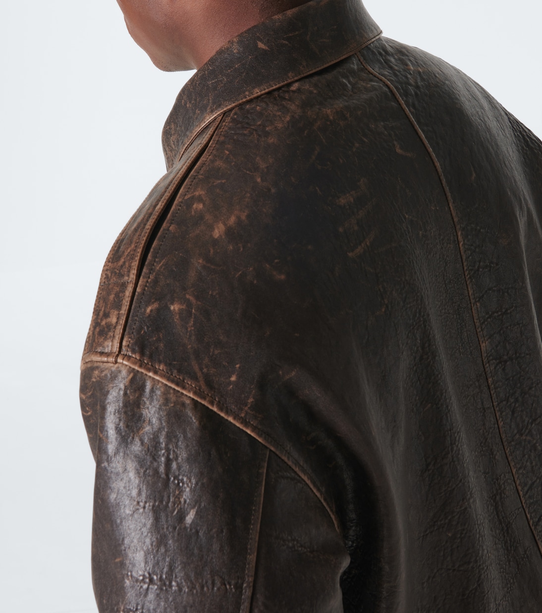 Distressed Lederjacke Orwell | The Row