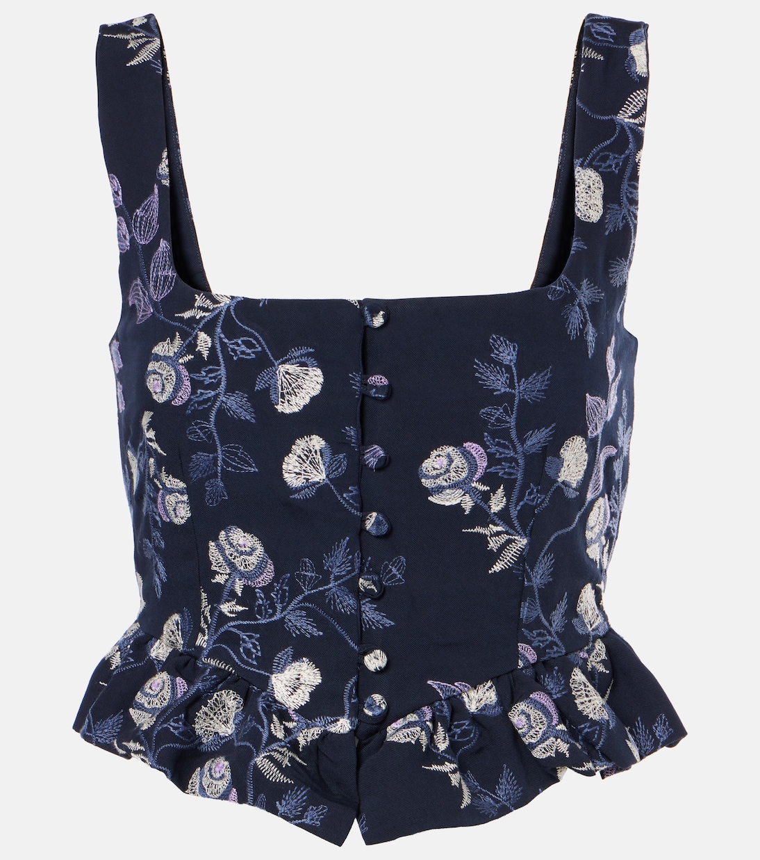 Besticktes Cropped-Top Eslabón Sueño | Agua by Agua Bendita