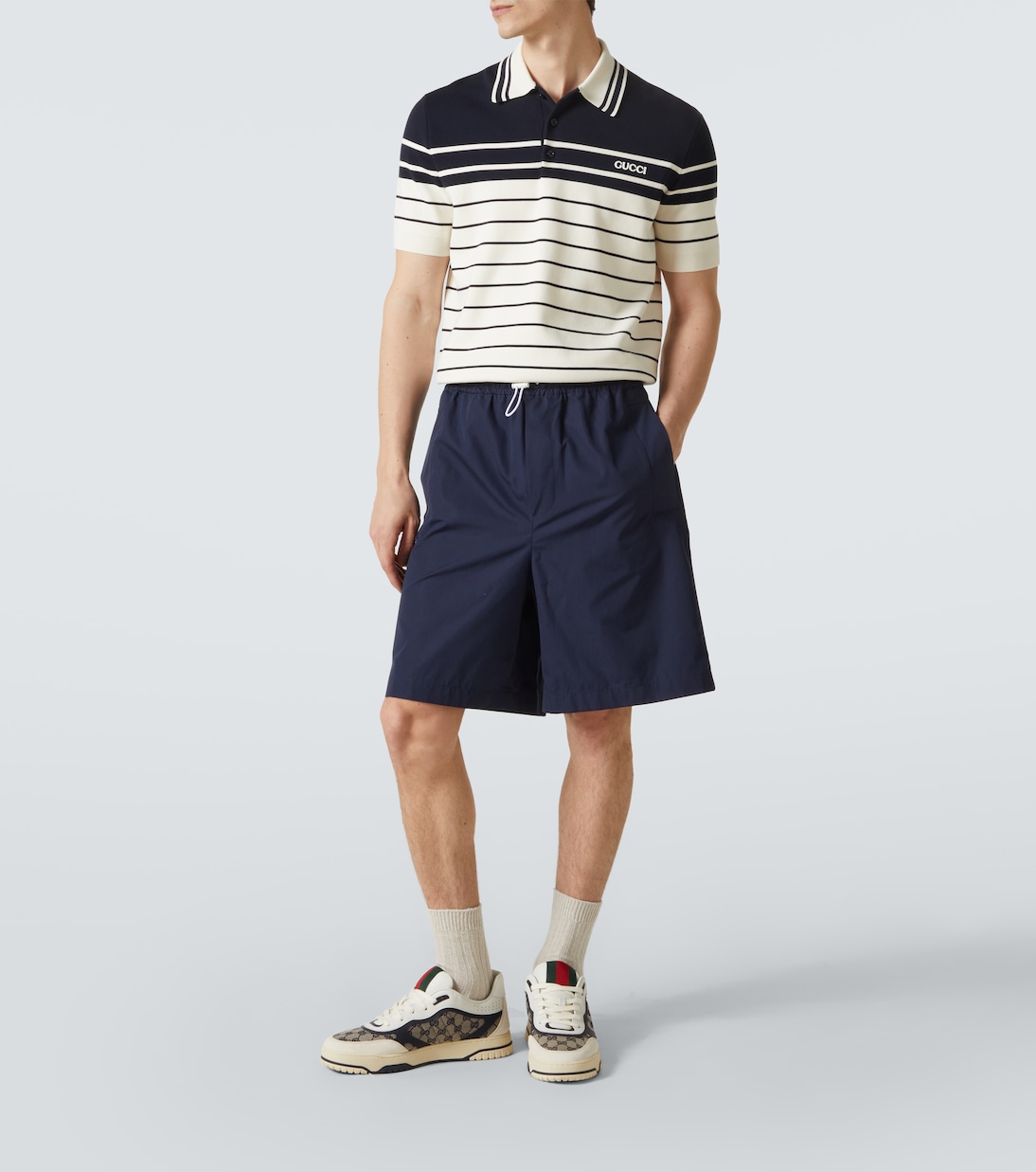 Shorts in popeline di cotone | Gucci