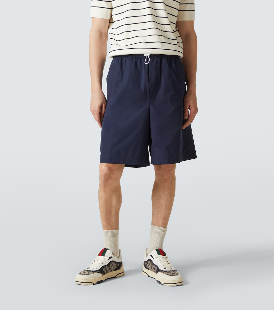 Shorts in popeline di cotone | Gucci