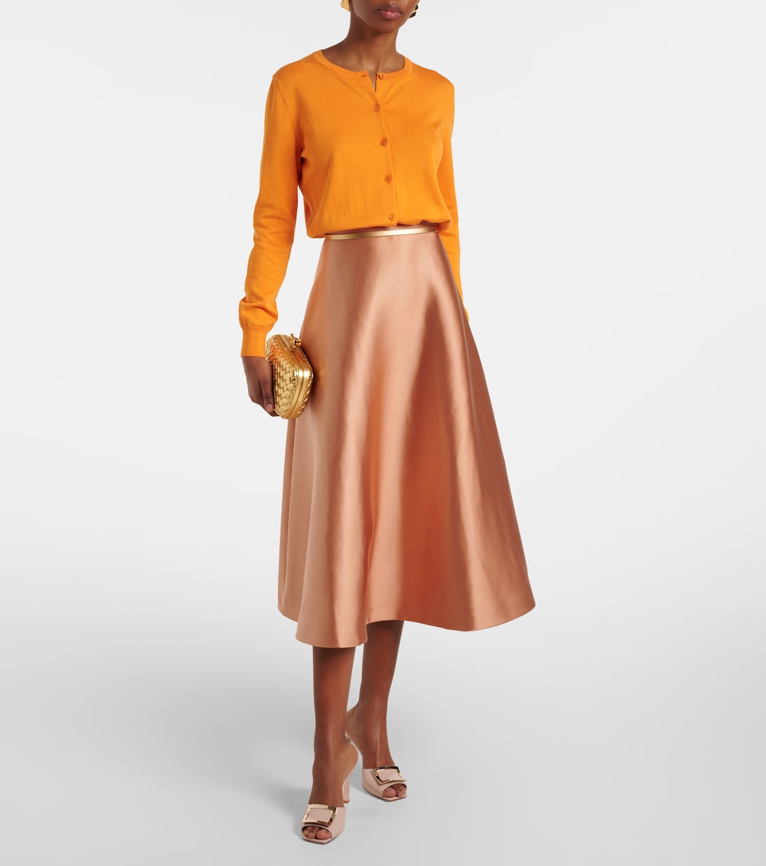 Gonna midi in raso | Carolina Herrera