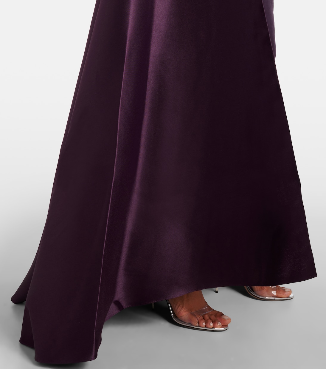 Abito lungo monospalla in twill | Solace London