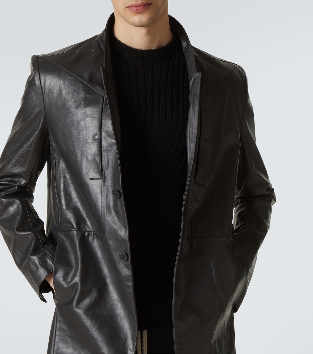 Mantel aus Leder | Rick Owens