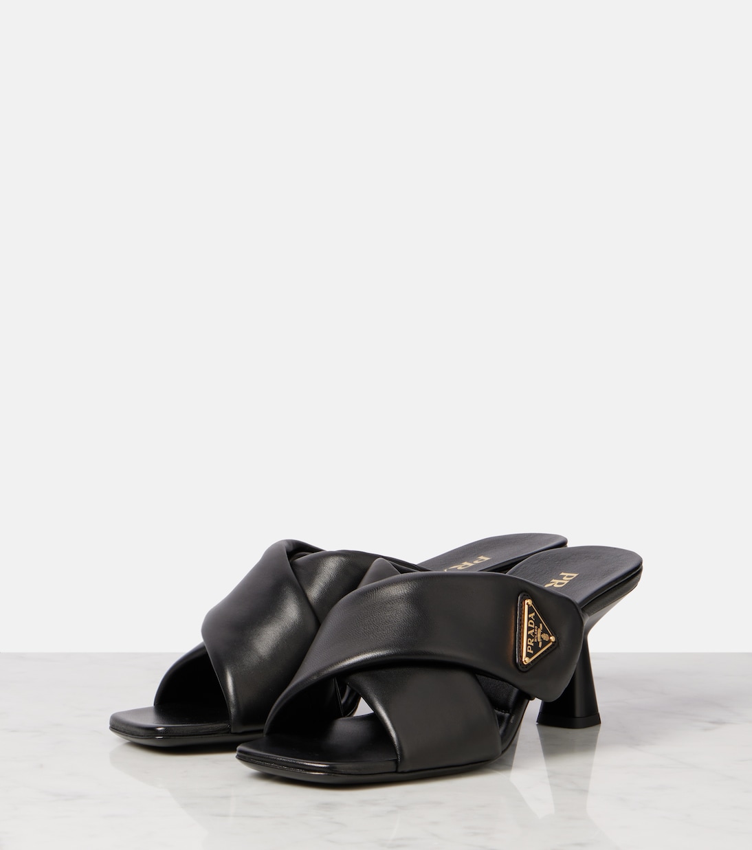 PRADA Muli in Pelle Intrecciata 65 - Stile Giovane e Moderno