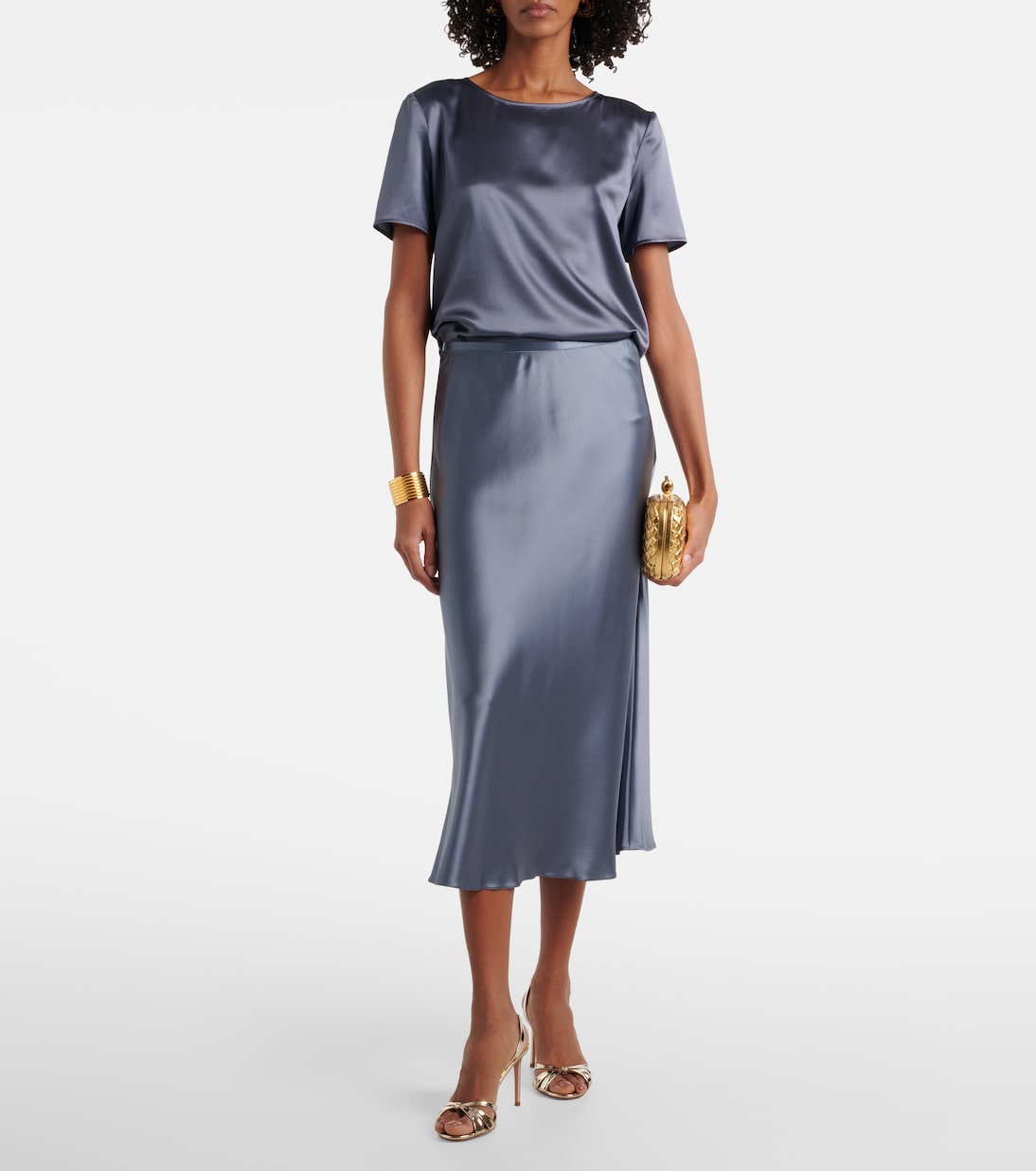 Carnet silk satin midi skirt | Max Mara