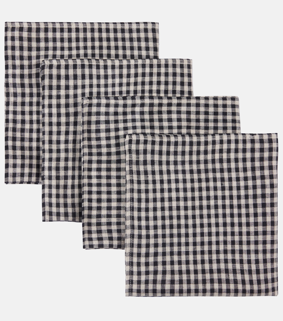 Set of 4 gingham linen napkins | Once Milano