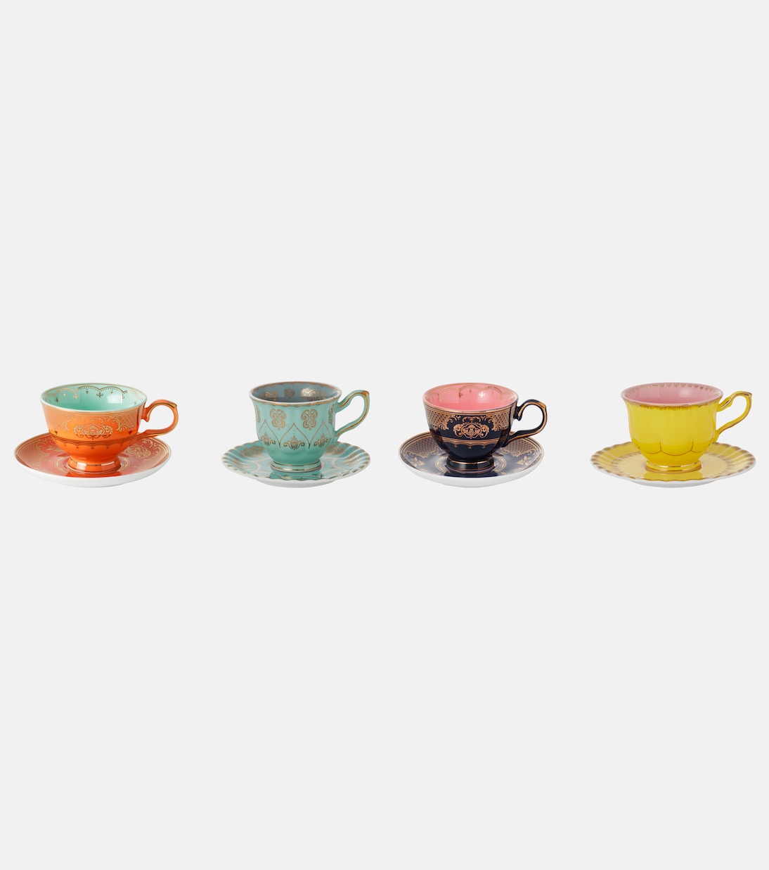 Grandpa set of 4 teacups and saucers | Polspotten