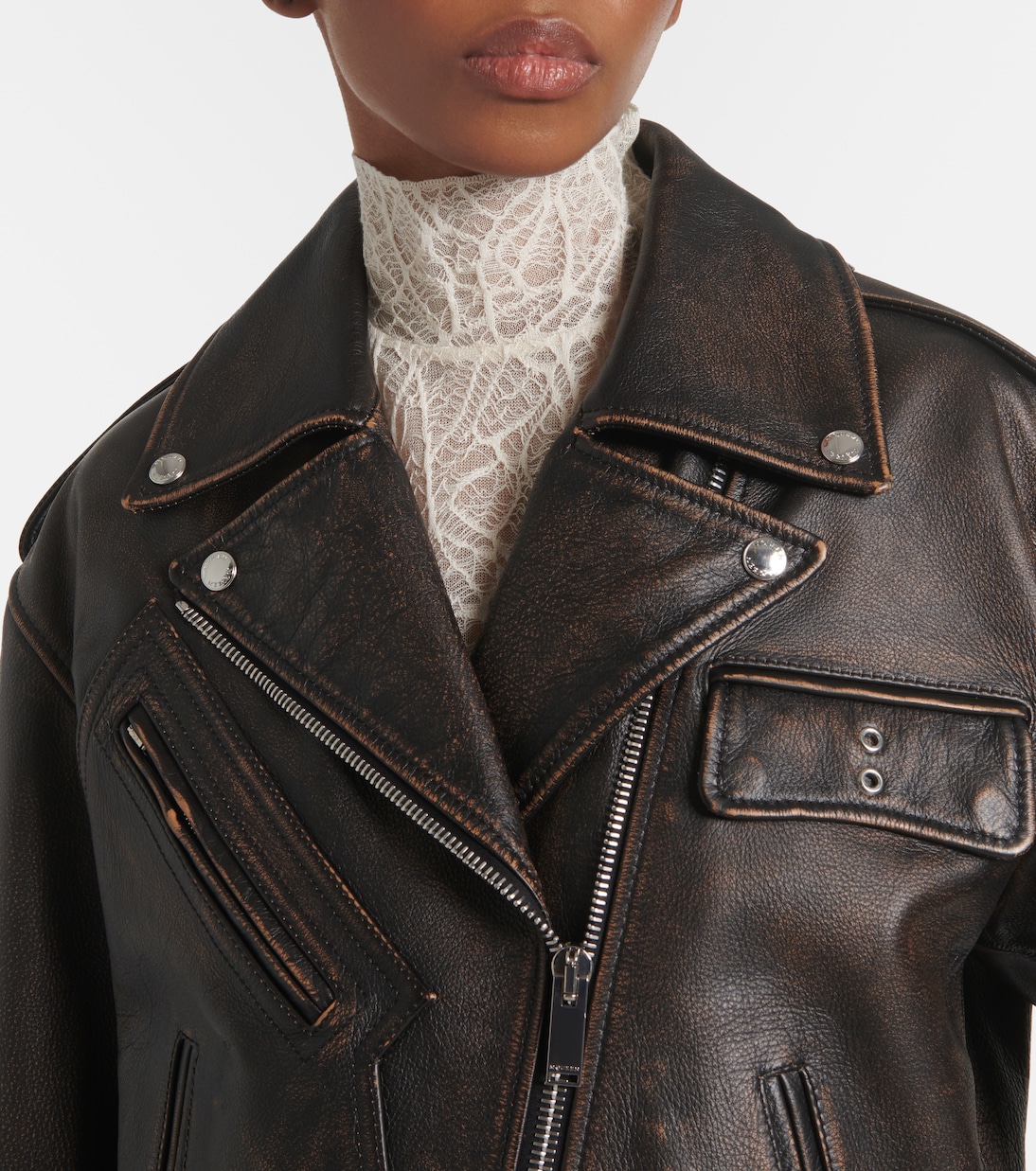 Giacca biker in pelle | McQueen