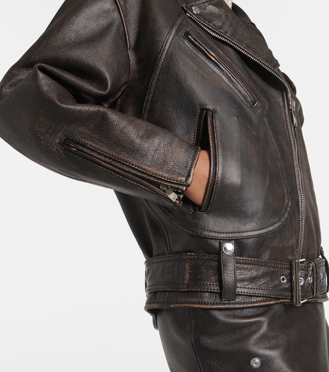 Giacca biker in pelle | McQueen