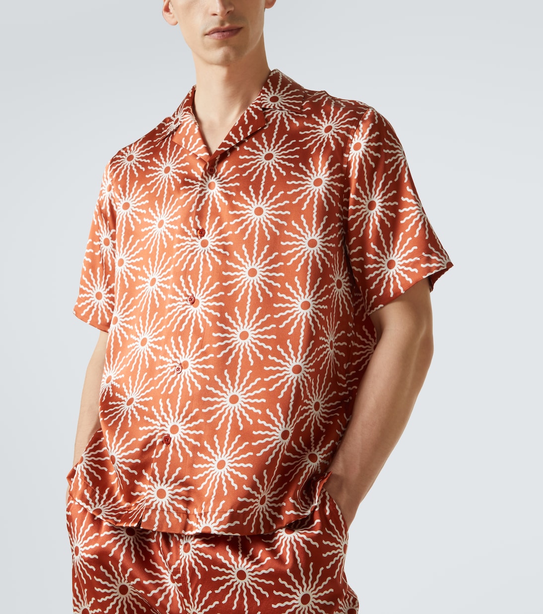 Camicia bowling Roberto in seta con stampa | Frescobol Carioca