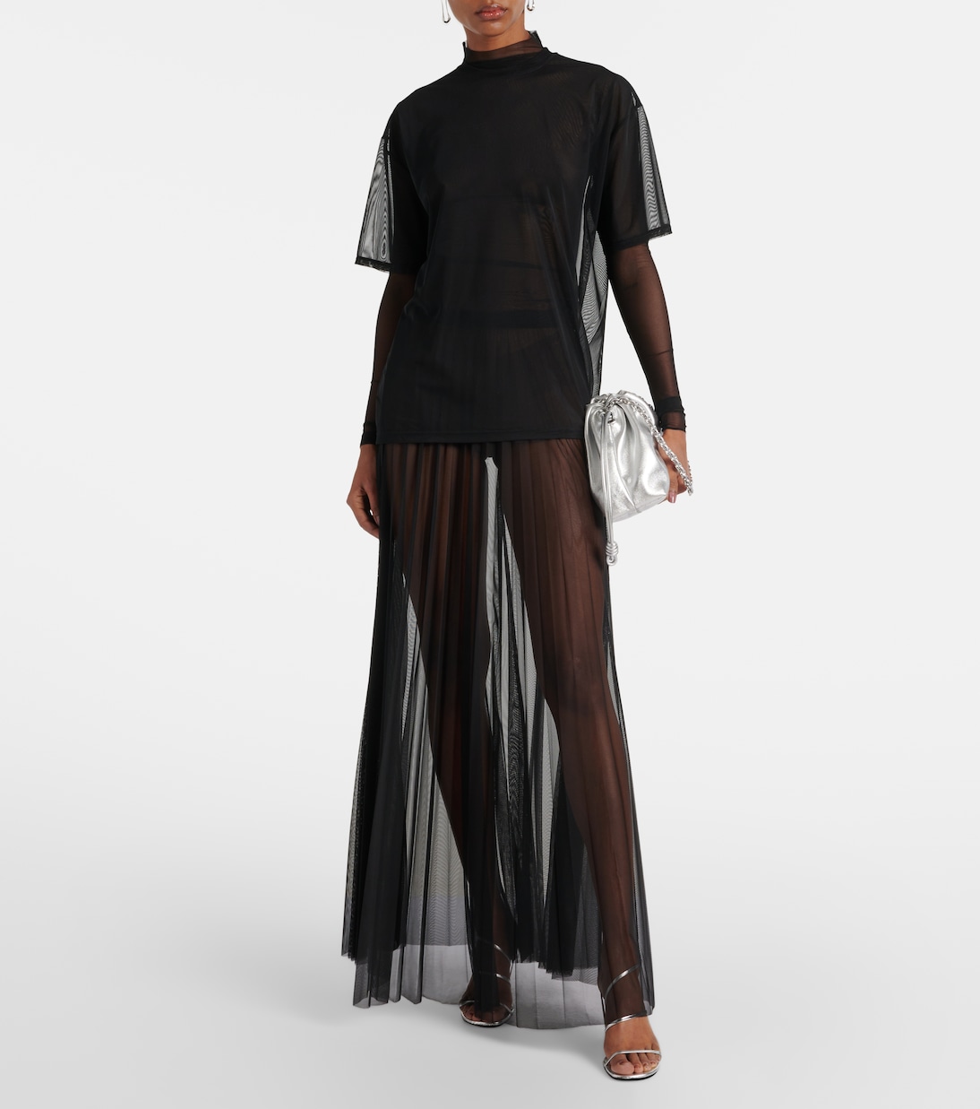 Gonna lunga Vallen in mesh | The Frankie Shop
