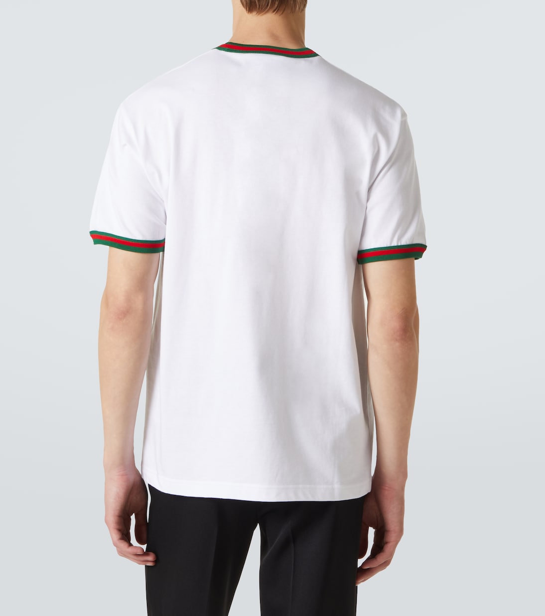 T-shirt in jersey di cotone con logo Webstripe | Gucci
