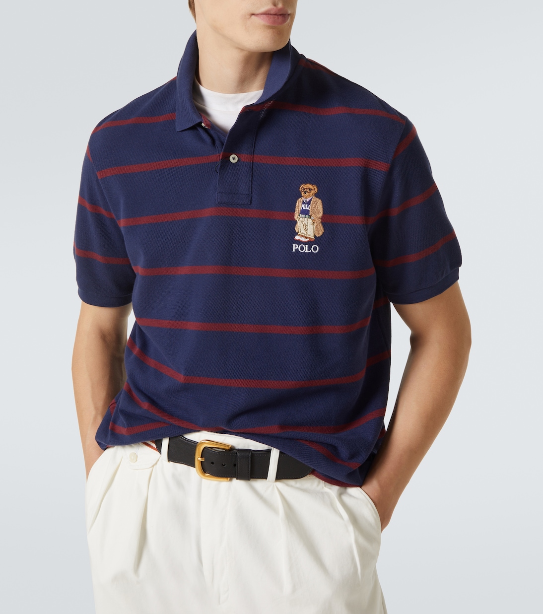 Polo Bear striped cotton polo shirt | Polo Ralph Lauren