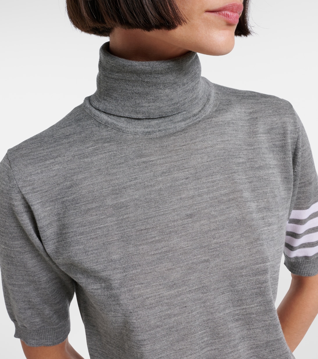 4-Bar wool turtleneck sweater  | Thom Browne