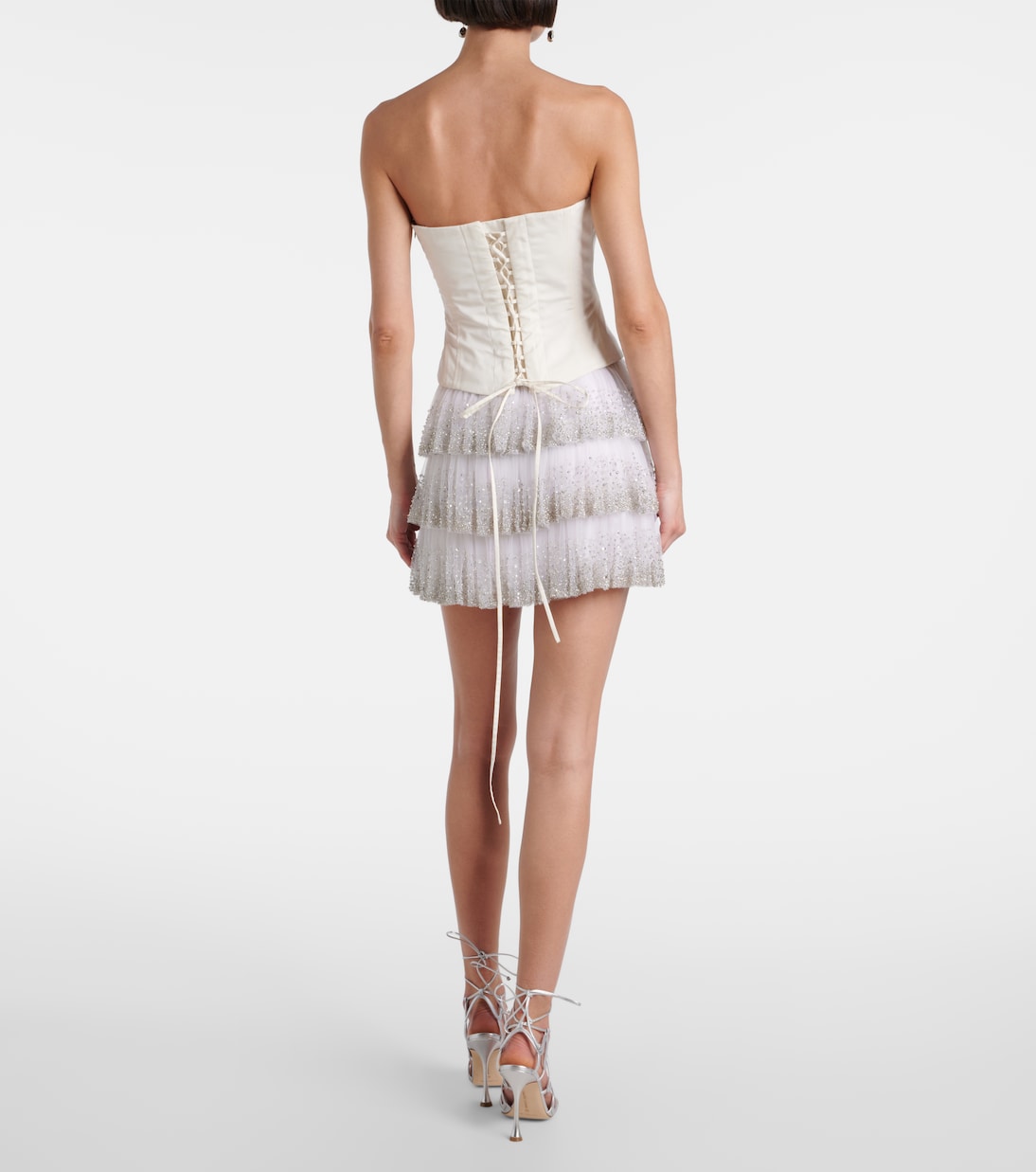 Top bustier Evie à perles fantaisie | Clio Peppiatt