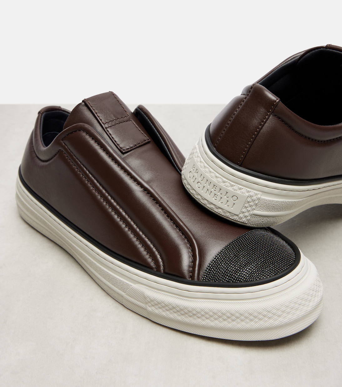 Baskets Monili en cuir | Brunello Cucinelli