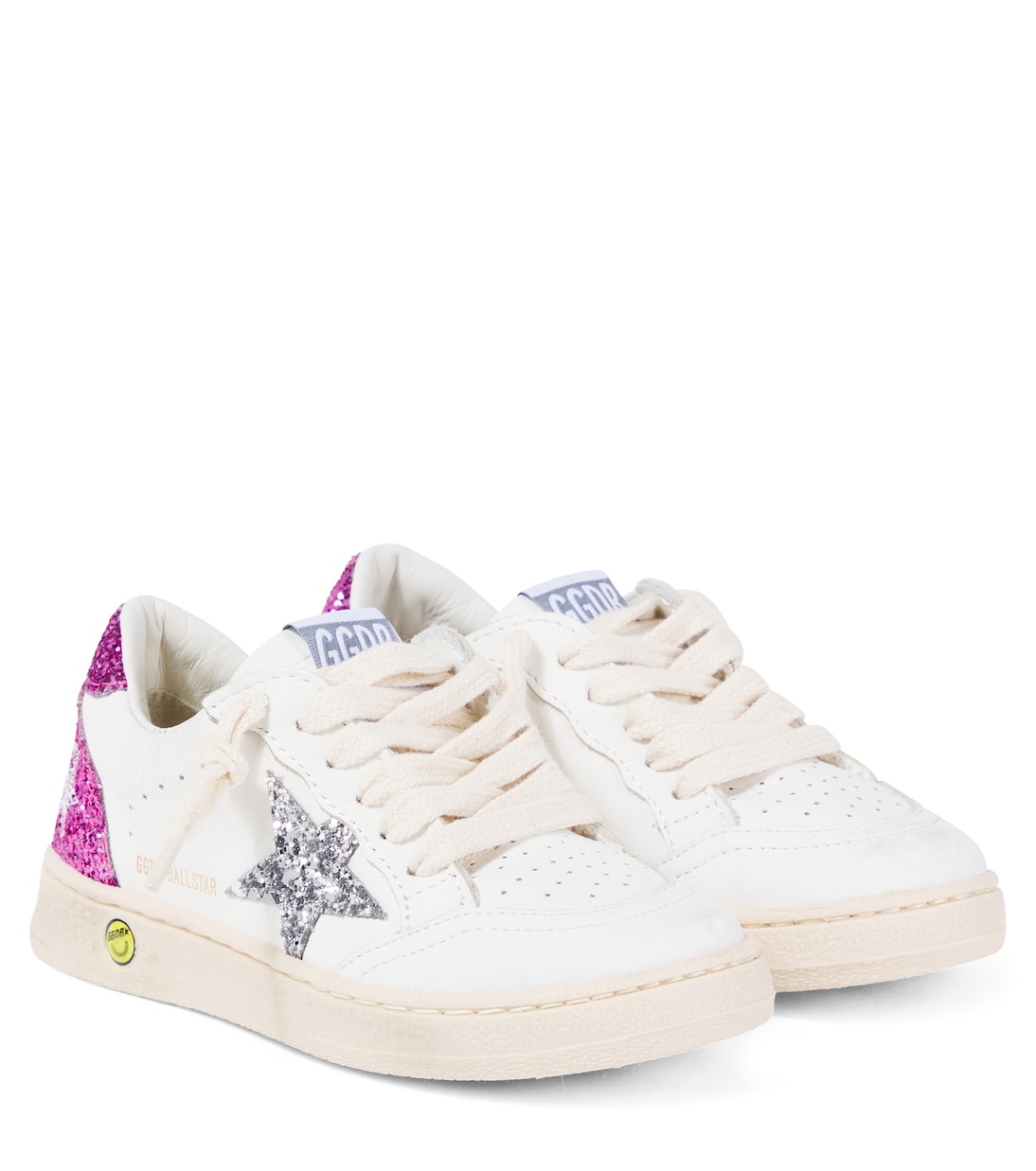 Ballstar glitter leather sneakers | Golden Goose Kids