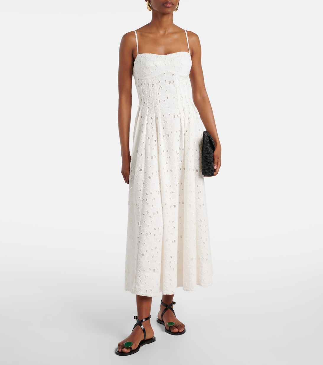 Kittiya broderie anglaise cotton midi dress | Simkhai