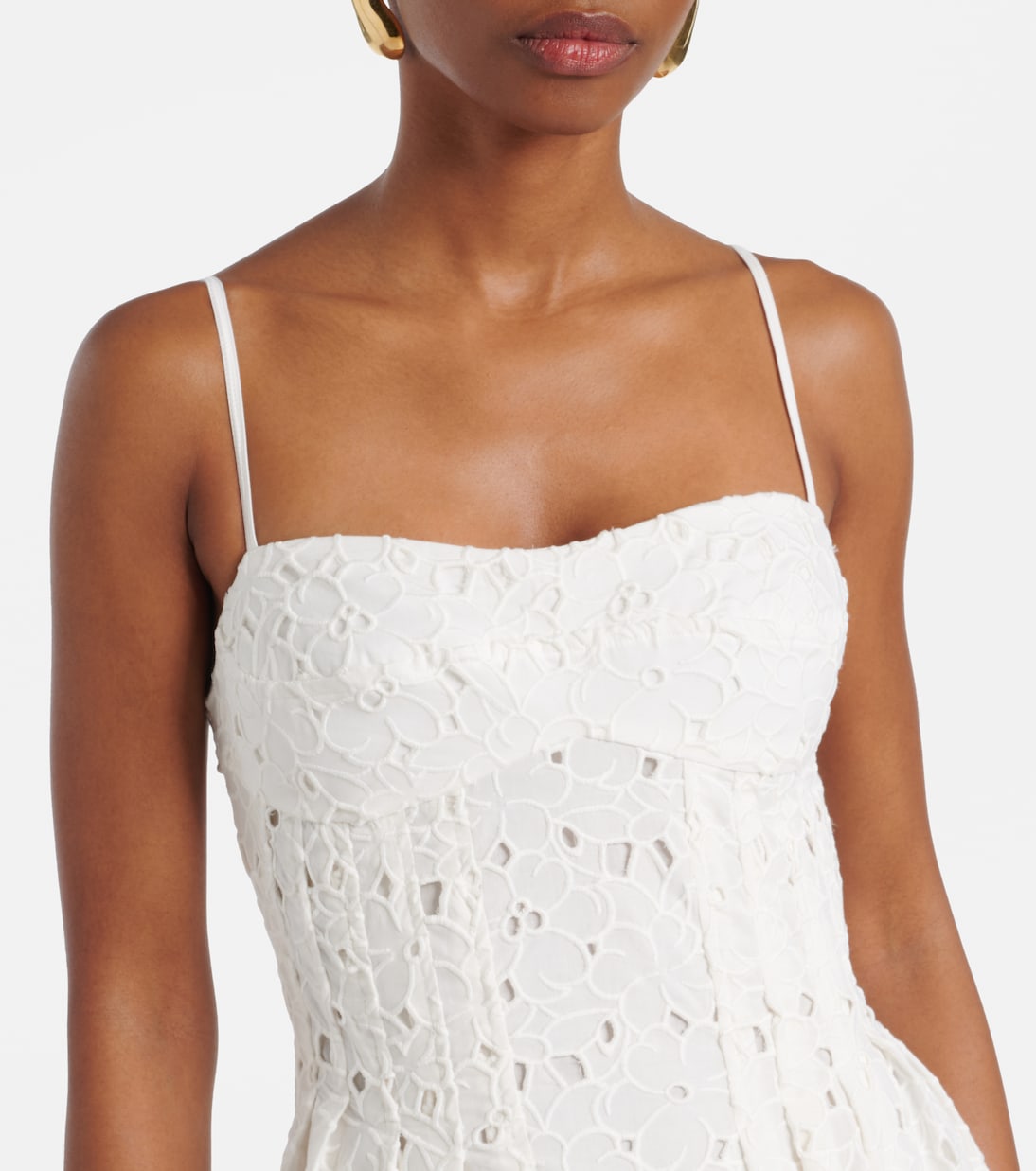Kittiya broderie anglaise cotton midi dress | Simkhai