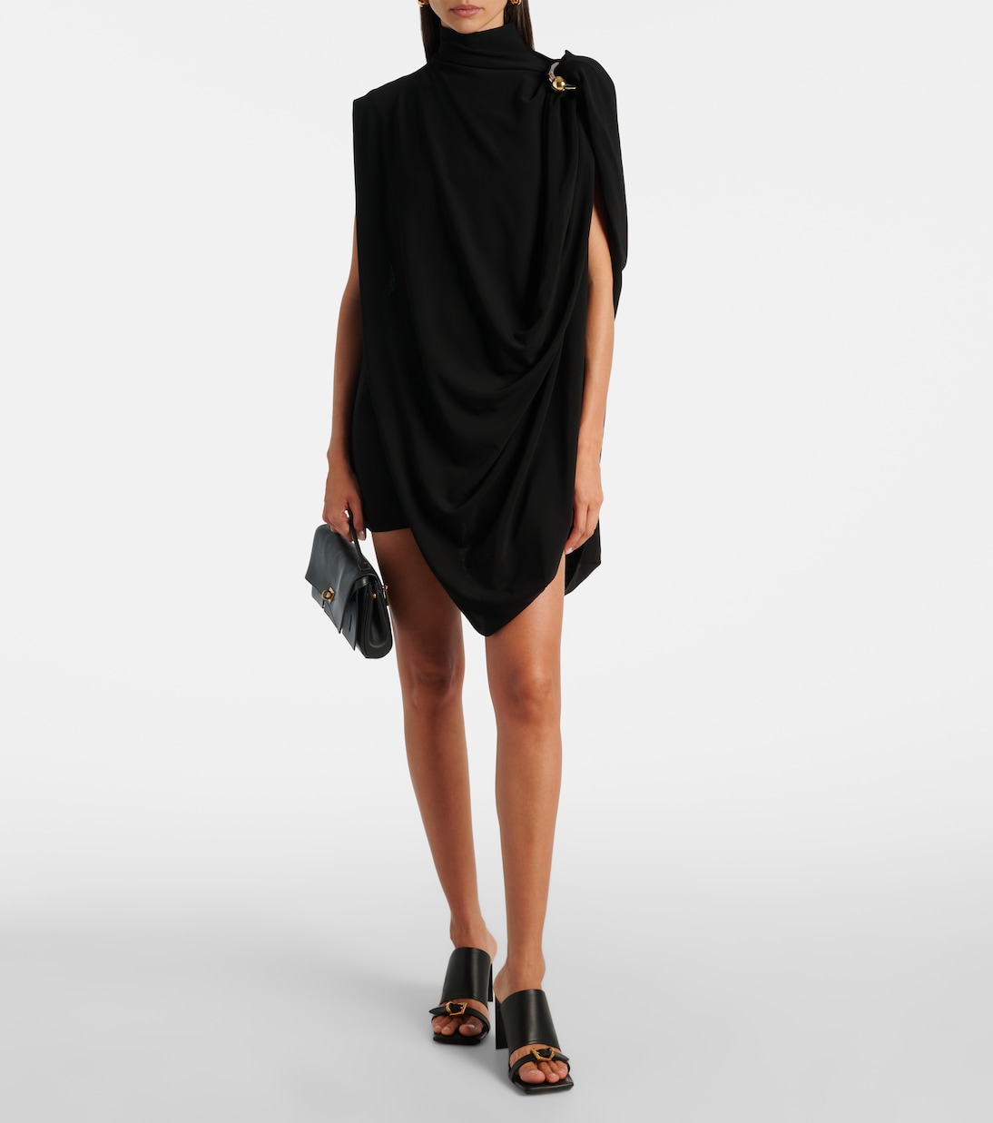 Draped embellished jersey minidress | Jean Paul Gaultier