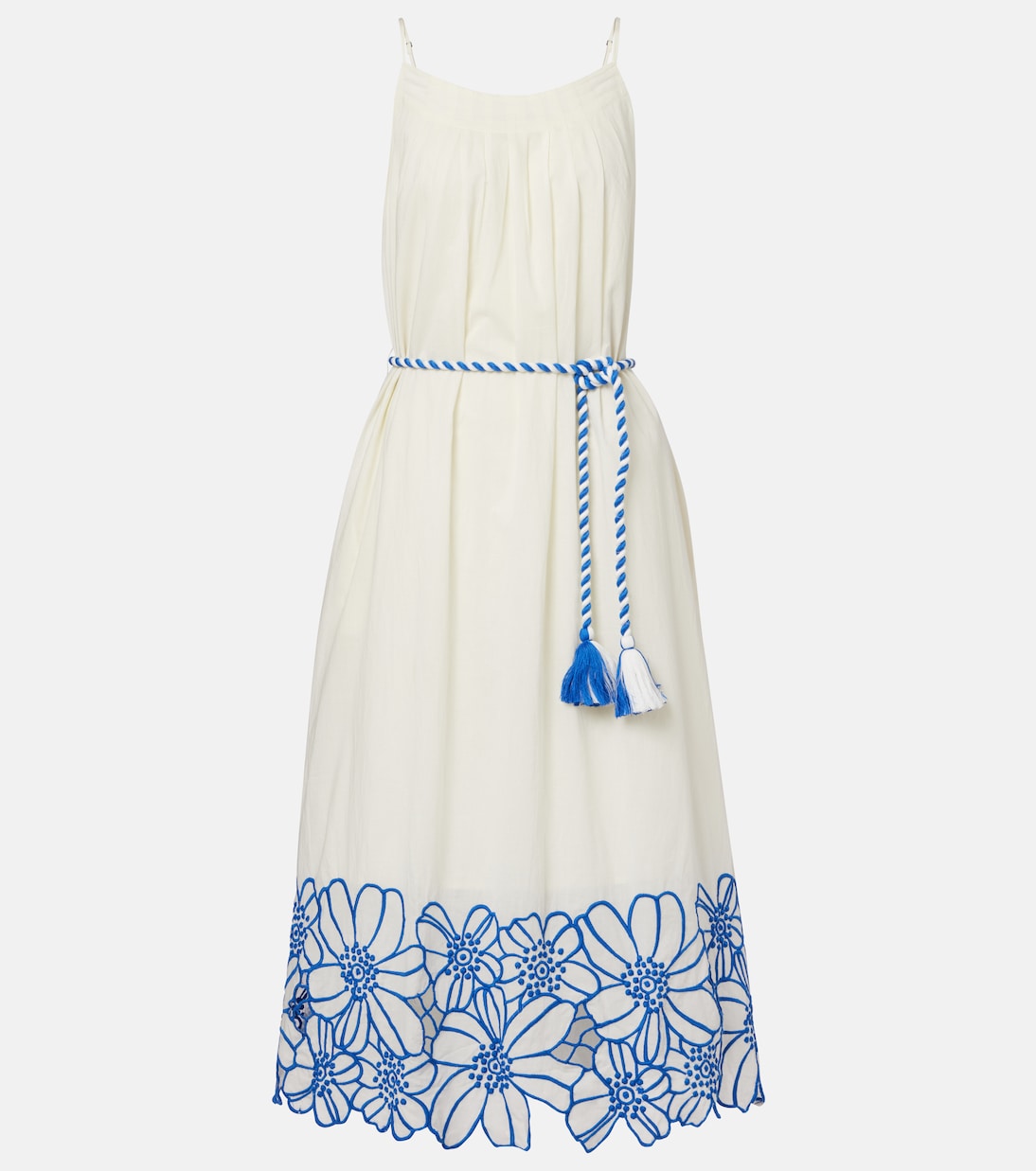 Juliette embroidered cotton midi dress | Velvet