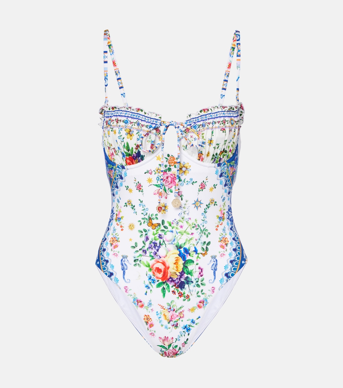 Embellished printed swimsuit | Camilla