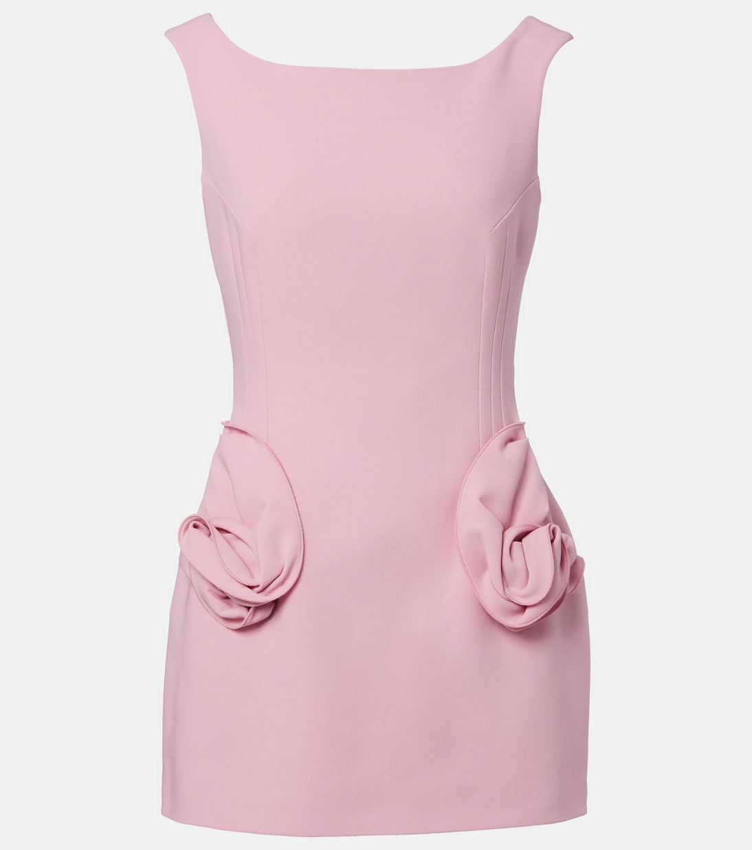 Floral-appliqué wool-blend minidress | Magda Butrym