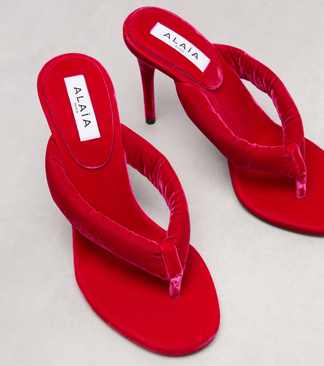 Boudoir 90 velvet thong sandals | Alaïa