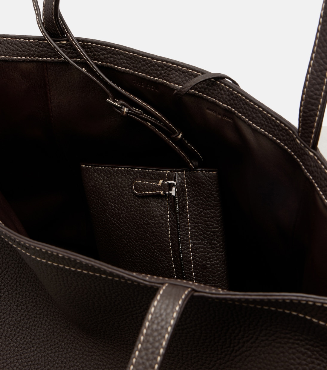 Park Large leather tote bag | The Row