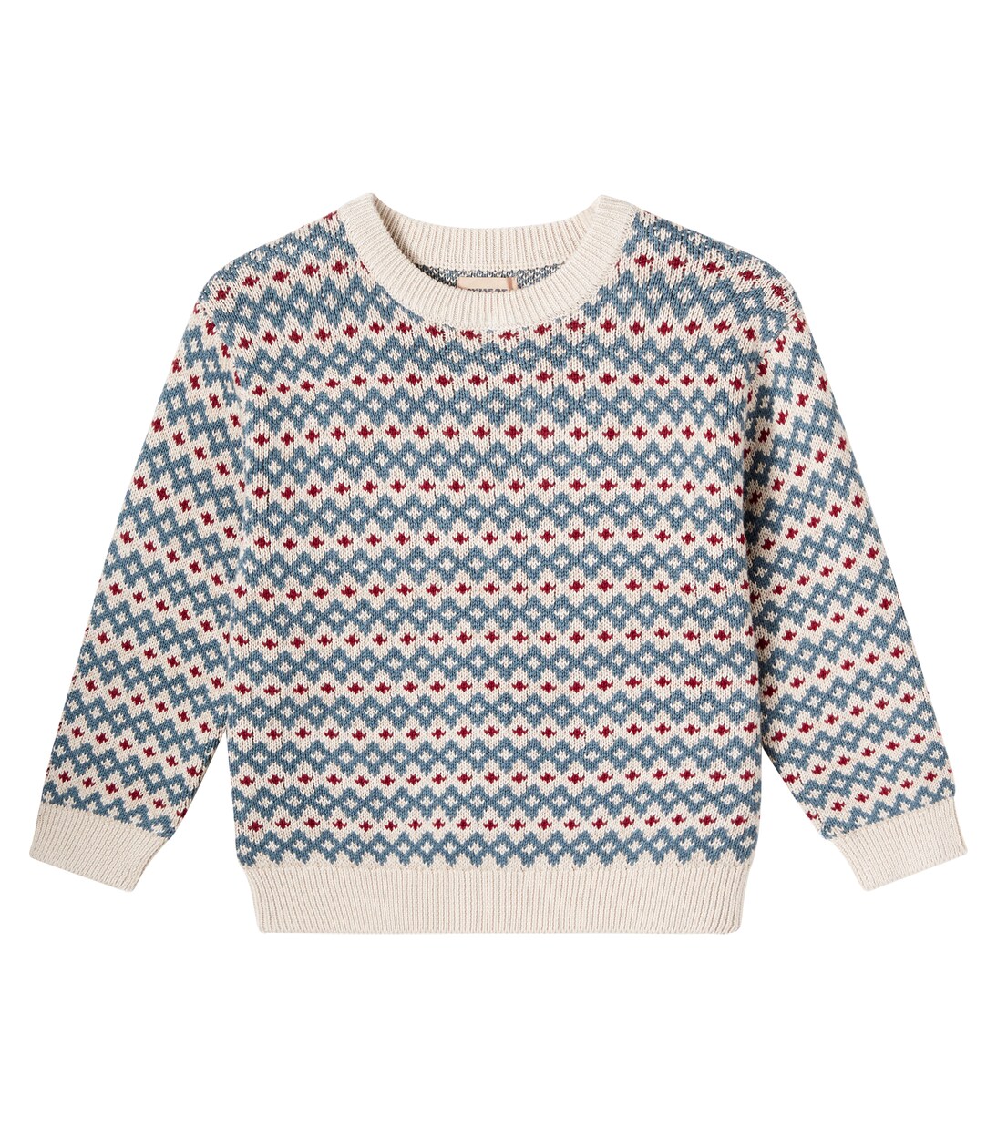Harlow jacquard cotton sweater | Wheat