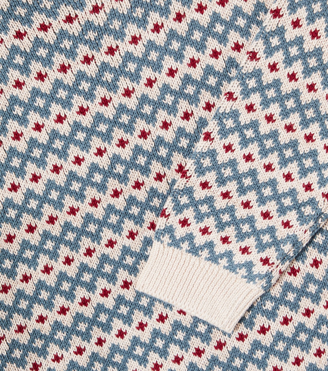Harlow jacquard cotton sweater | Wheat