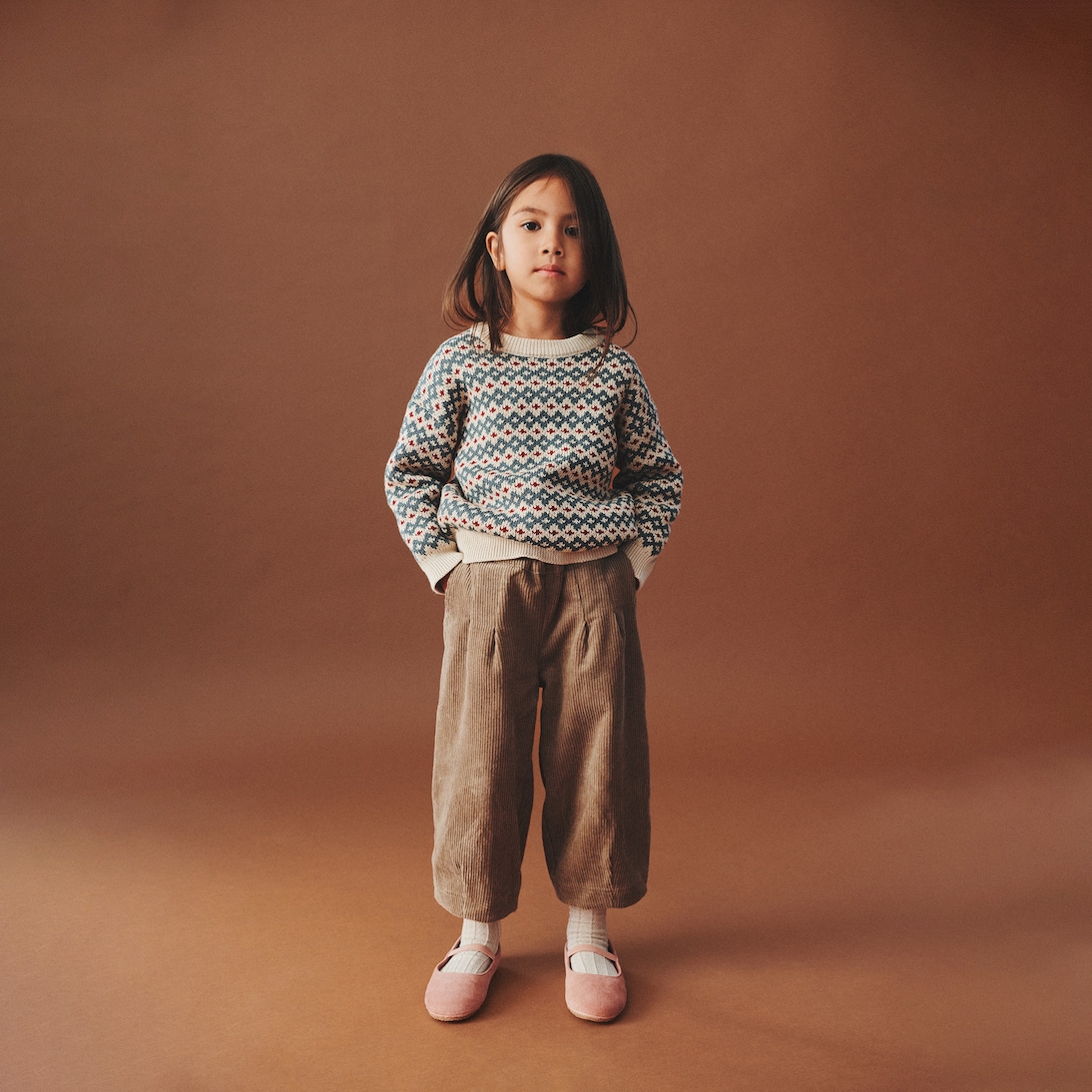 Harlow jacquard cotton sweater | Wheat