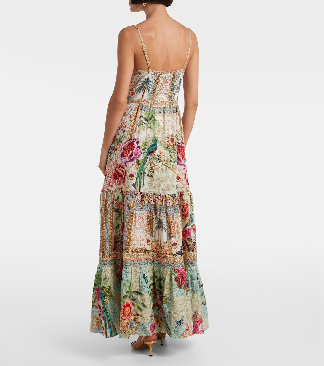 Embellished floral linen maxi dress | Camilla
