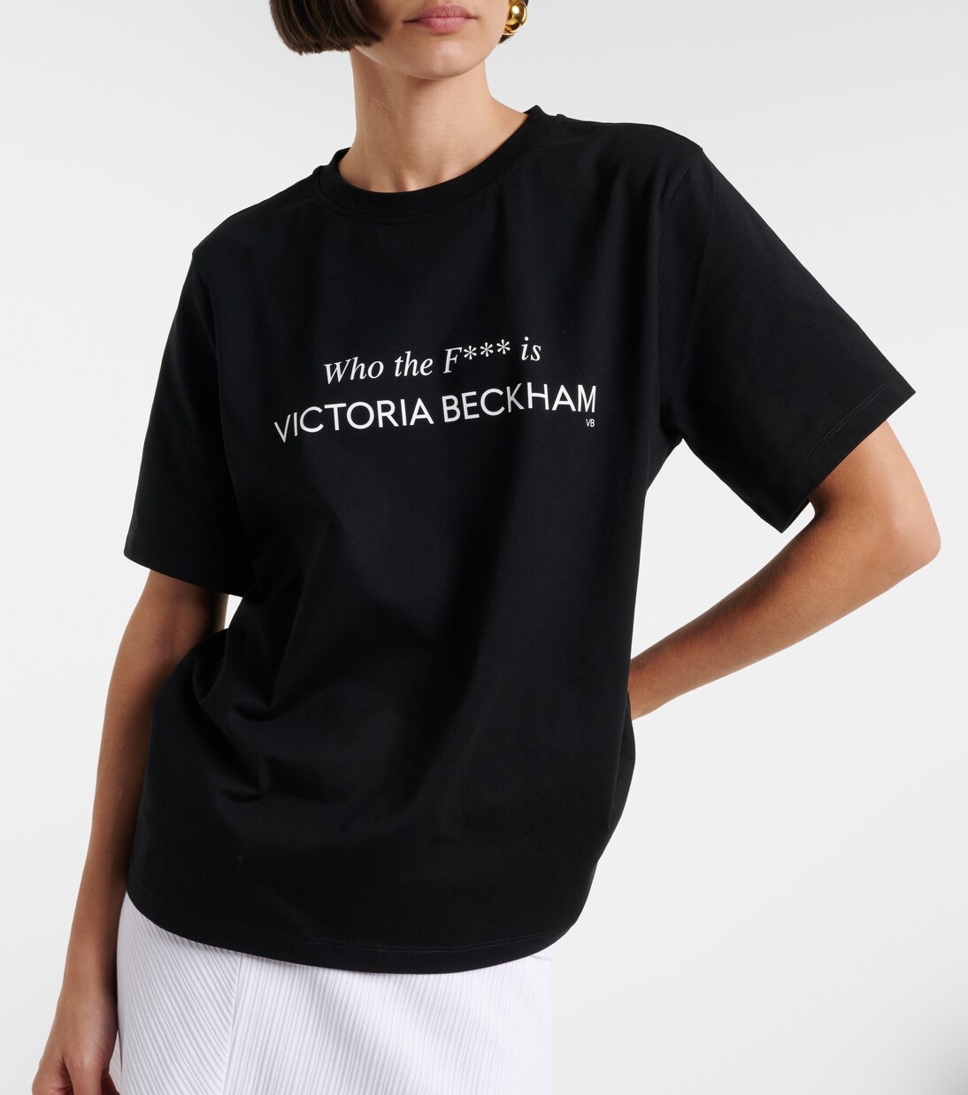 Printed cotton jersey T-shirt | Victoria Beckham