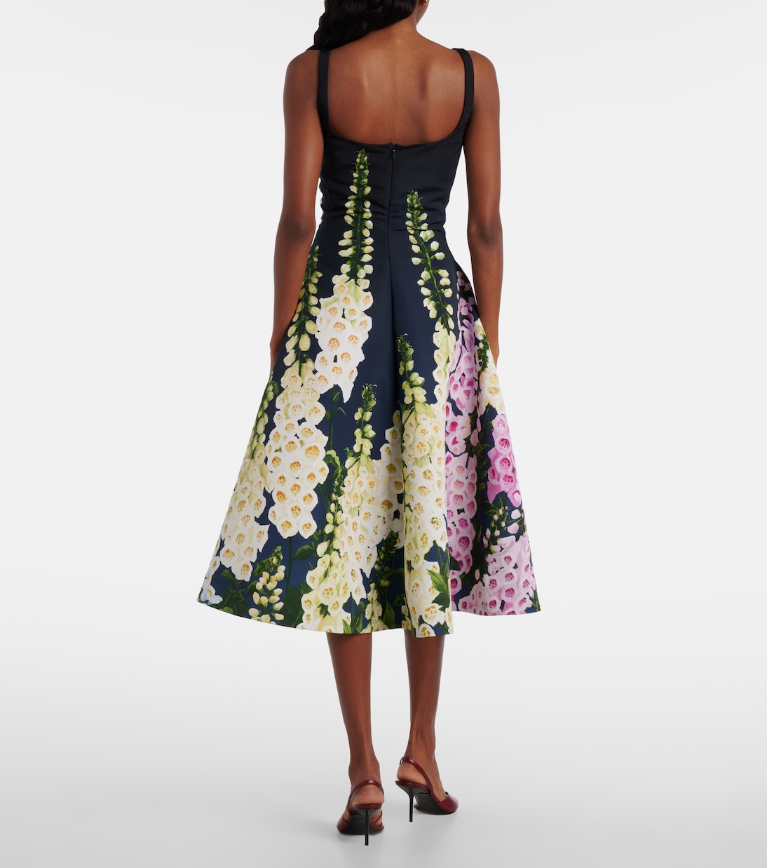 Robe de cocktail à fleurs | Oscar de la Renta