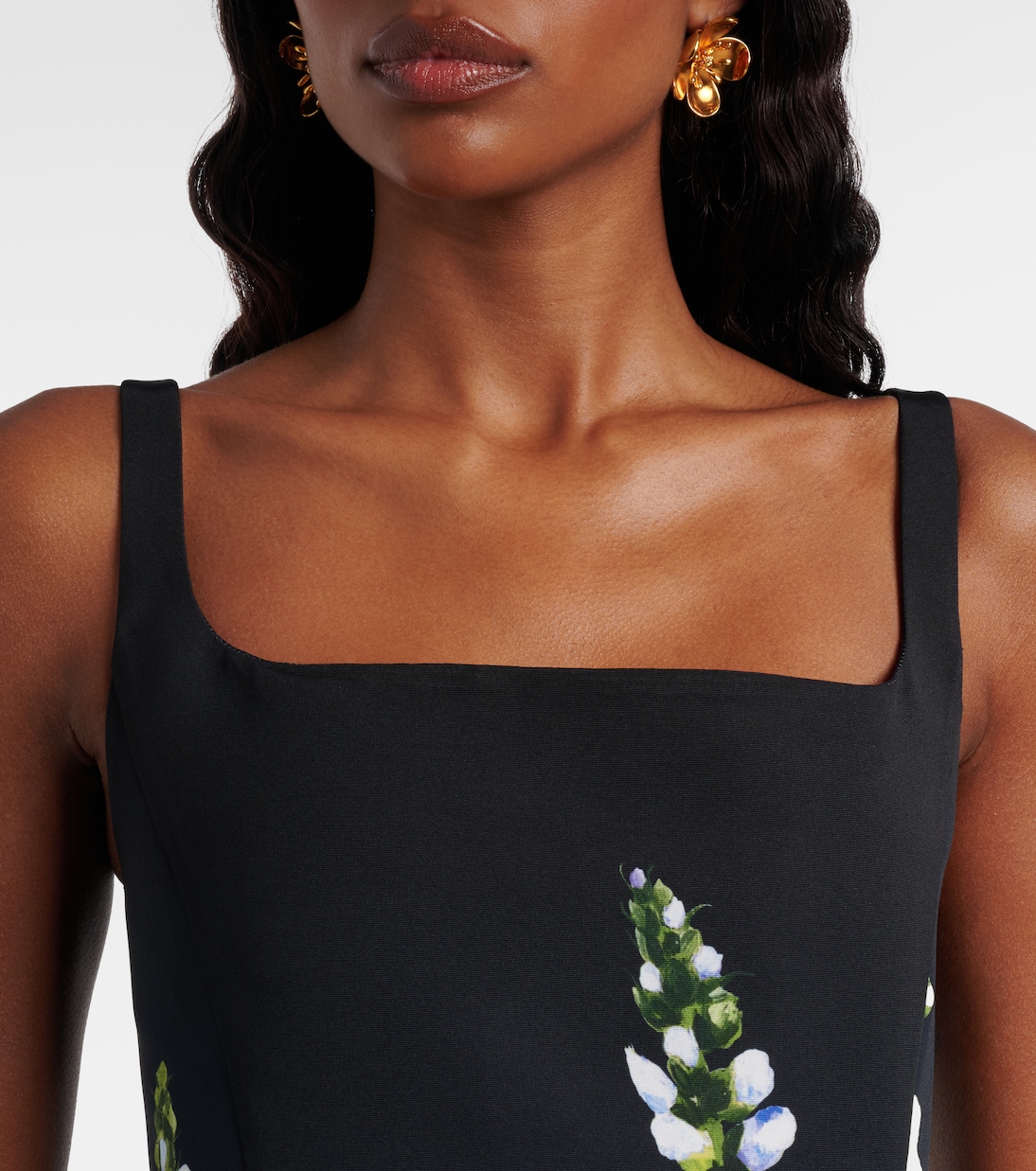 Robe de cocktail à fleurs | Oscar de la Renta