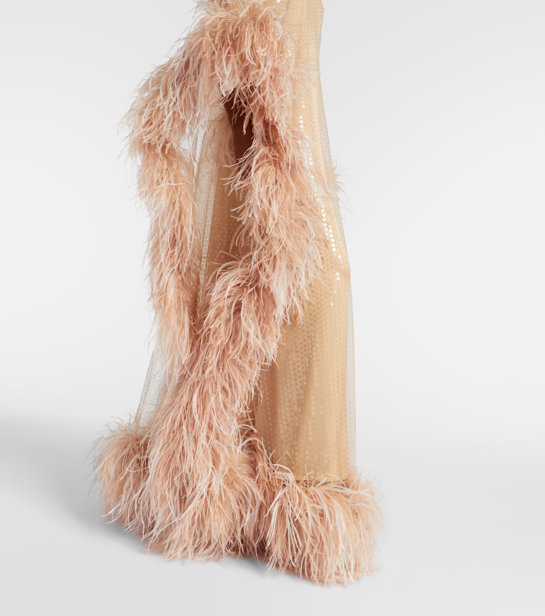 Kaftan Sza Sza Disco mit Federn | Taller Marmo